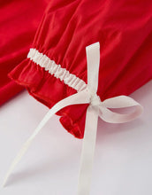 Load image into Gallery viewer, Christmas Gingerbread Embroidery Red Baby Dress with Bow-Ships 10/15
