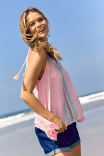 Load image into Gallery viewer, PRINTED SLEEVELESS RUFFLE TANK TOP - Image #19
