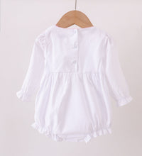 Load image into Gallery viewer, Premium white christmas tree embroidery ruffle bubble
