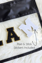 Load image into Gallery viewer, Varsity Letter Clear Pouch Travel Organizer
