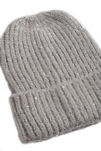 Load image into Gallery viewer, KNITTED SEQUIN BEANIE
