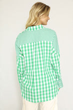 Load image into Gallery viewer, Plaid button up top
