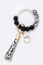 Load image into Gallery viewer, Silicon Printed Beads Tassel Bracelet Key Chain
