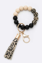 Load image into Gallery viewer, Silicon Printed Beads Tassel Bracelet Key Chain
