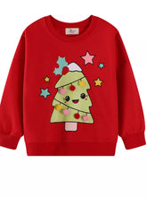 Load image into Gallery viewer, Children&#39;s Christmas Tree Pom Pom Sweatshirt
