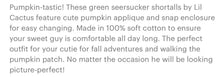 Load image into Gallery viewer, Green Seersucker Pumpkin Shortalls - Image #2
