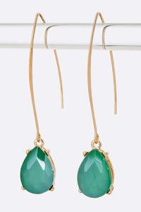 Euro Wire Teardrop Earrings