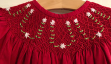 Load image into Gallery viewer, Red Smocked Dress-4T
