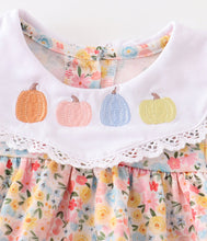 Load image into Gallery viewer, Floral print pumpkin embroidery girl bubble
