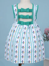 Load image into Gallery viewer, Mardi gras printed hand smocked dress - Image #2
