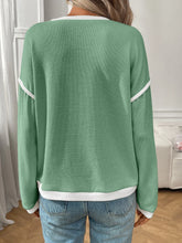 Load image into Gallery viewer, Jessica Ribbed Contrast Trim Long Sleeve Top
