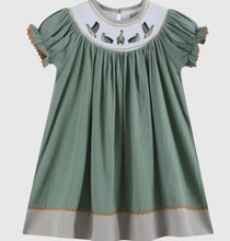 Load image into Gallery viewer, Preorder ETA 7/15-8/15-Sage Green Mallard Smocked Bishop Dress - Image #1
