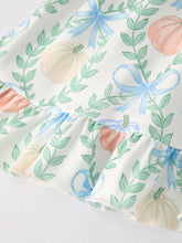 Load image into Gallery viewer, Playful Fall Thanksgiving Pumpkin Girls Dress
