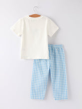 Load image into Gallery viewer, Blue Smocked Church Christ Bishop Christening Toddler Boys&#39;Set
