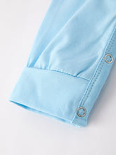 Load image into Gallery viewer, Blue Smocked Church Christ Bishop Christening Baby Boys&#39; Romper
