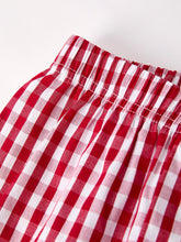 Load image into Gallery viewer, Red Plaid Smocked Church Christ Bishop Christening Boys&#39;Set
