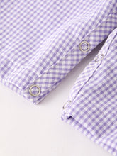 Load image into Gallery viewer, Fall Halloween Purple Balloon Pumpkin Cat Smock Embroidery Baby Boy Romper
