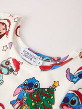 Load image into Gallery viewer, Winter Christmas Tree Character Print Girls Long Sleeve Casual Dress
