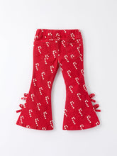 Load image into Gallery viewer, Girls Red Christmas Themed Denim Jeans
