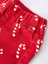 Load image into Gallery viewer, Girls Red Christmas Themed Denim Jeans
