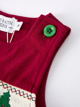 Load image into Gallery viewer, Christmas Tree Dog Smocking Embroidered Baby Boys Romper
