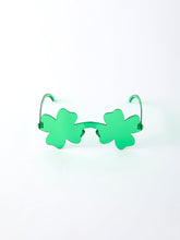 Load image into Gallery viewer, Green Shamrock Shaped Sunglasses for St. Patrick’s Day

