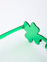 Load image into Gallery viewer, Green Shamrock Shaped Sunglasses for St. Patrick’s Day
