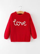 Valentine’s Day Girls Red Knit Sweater – 