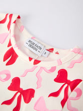 Load image into Gallery viewer, Baby Girls Valentine’s Bow Print Long Sleeve Ruffle Set
