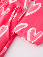 Load image into Gallery viewer, Valentine’s Day Girls Dress Bundle – Sweetheart Heart Print, Solid Pink, Checker Bow Design
