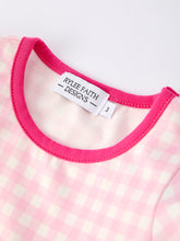 Load image into Gallery viewer, Christmas Santa Applique Striped Girls Set with Red Ruffle Trim
