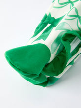 Load image into Gallery viewer, St. Patrick's Day Bow Print  Long Sleeves Baby Girls Romper
