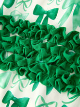 Load image into Gallery viewer, St. Patrick's Day Bow Print  Long Sleeves Baby Girls Romper
