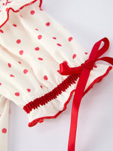 Load image into Gallery viewer, Valentine&#39;s Day Polka Dot Girls&#39; Dress with Smocking Embroidery

