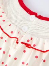Load image into Gallery viewer, Valentine&#39;s Day Polka Dot Girls&#39; Dress with Smocking Embroidery
