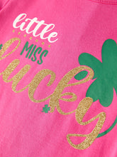 Load image into Gallery viewer, St. Patrick Shamrock  Letter Top + Girls' Tulle Sequin Skirt Set

