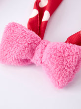 Load image into Gallery viewer, Valentine Pink Sherpa Heart Top with Red Heart Leggings and Bow Headband
