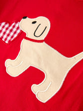 Load image into Gallery viewer, Valentine Red Plaid Boys Set with Applique Heart Dog Detail
