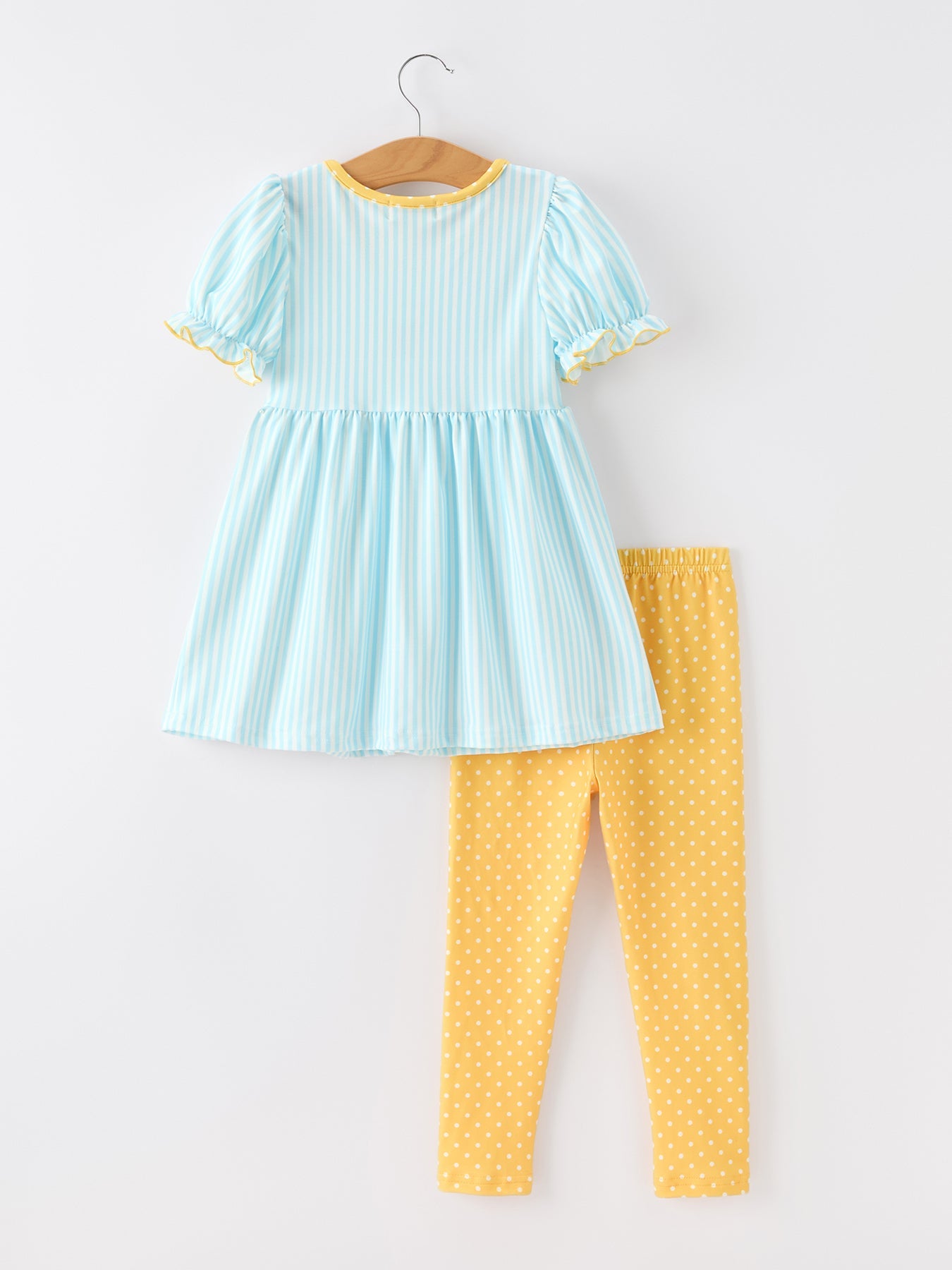 Girls Back To School Pencil Applique Top Leggings Set Pockets