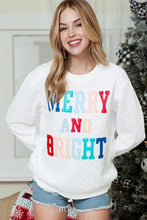 Load image into Gallery viewer, Merry Cable Knit Pullover Sweatshirt
