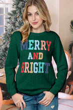 Load image into Gallery viewer, Merry Cable Knit Pullover Sweatshirt
