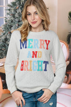 Load image into Gallery viewer, Merry Cable Knit Pullover Sweatshirt
