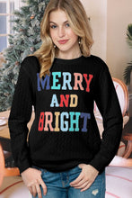 Load image into Gallery viewer, Merry Cable Knit Pullover Sweatshirt
