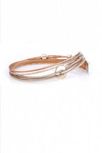 Load image into Gallery viewer, Metallic Double Wrap Leather Bracelet
