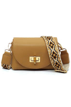 Load image into Gallery viewer, Bamboo Twist Lock Flap Crossbody Bag
