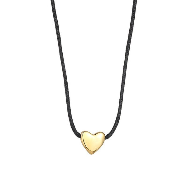 HEART CHARM ROPE NECKLACE