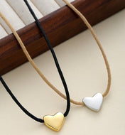 HEART CHARM ROPE NECKLACE