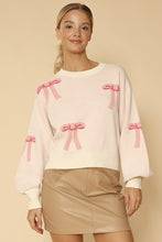 Load image into Gallery viewer, Bow knit sweater
