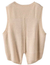 Load image into Gallery viewer, Cable Knit Slit Sweater Vest
