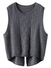 Load image into Gallery viewer, Cable Knit Slit Sweater Vest
